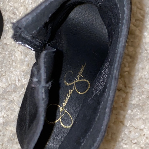 Jessica Simpson Women 5.5 Clear Block Heel Booties - Picture 5 of 8